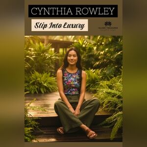 Cynthia Rowley Size Small Bonded Floral Cropped Sleeveless Tank Scuba Tube Top